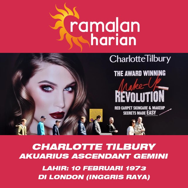 Portrai Astrologi Aquarius oleh Charlotte Tilbury