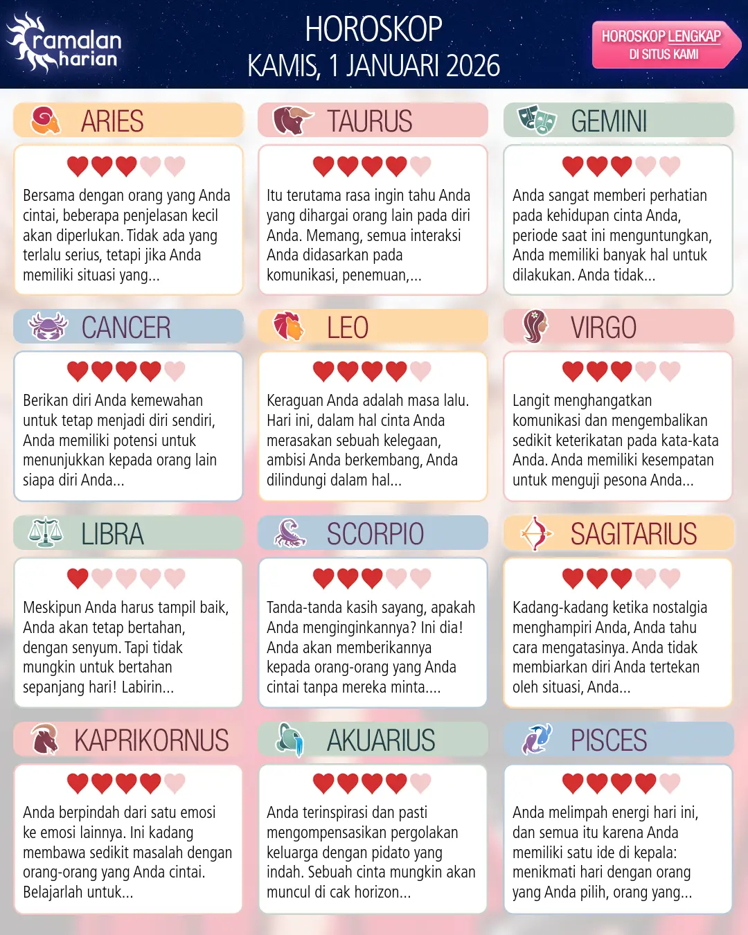 Pisces: ramalan Anda untuk besok, 2 Januari 2026