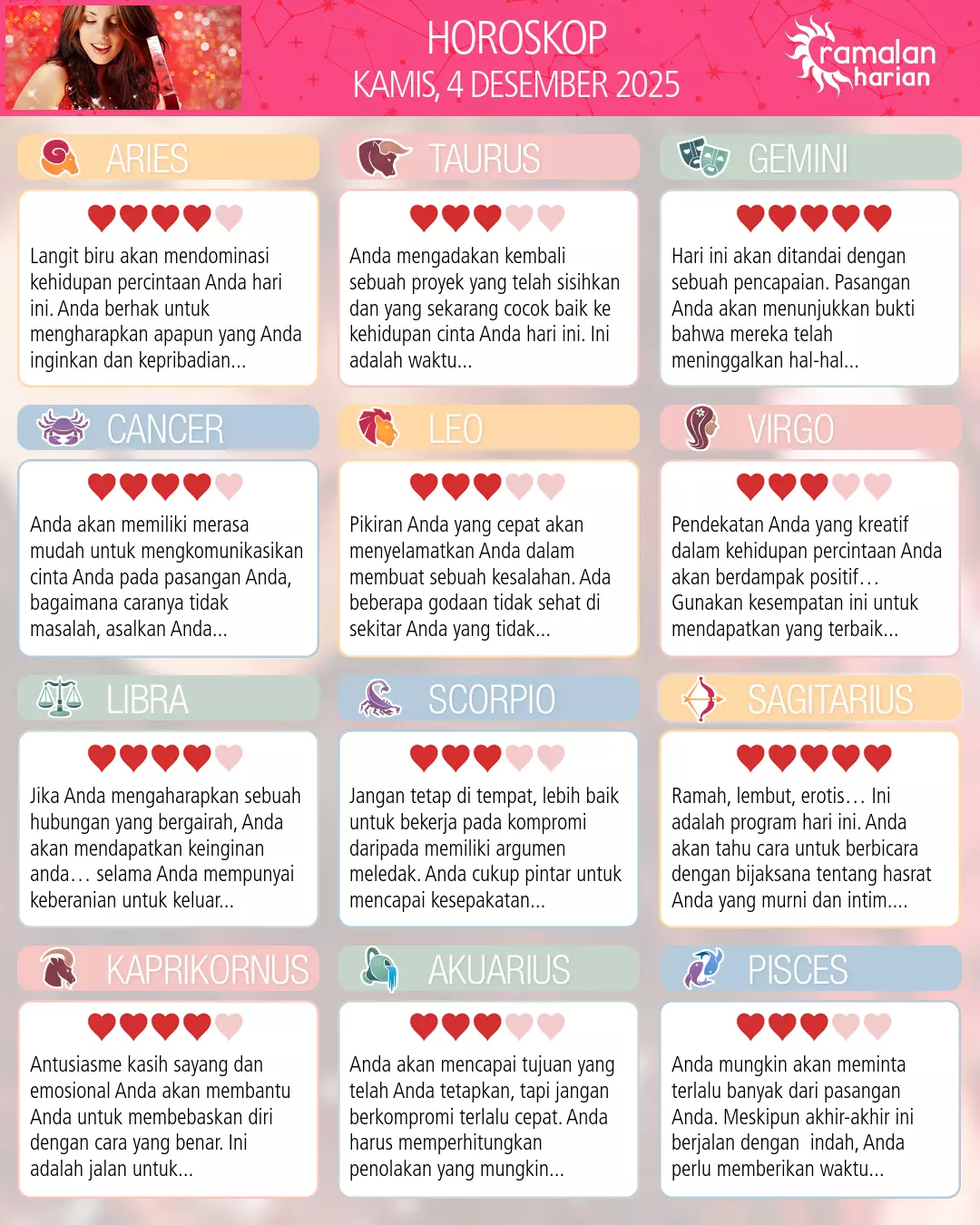 Akuarius: ramalan Anda untuk besok, 4 Desember 2025