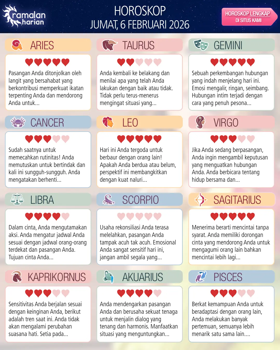 Pisces: ramalan Anda untuk besok, 6 Februari 2026