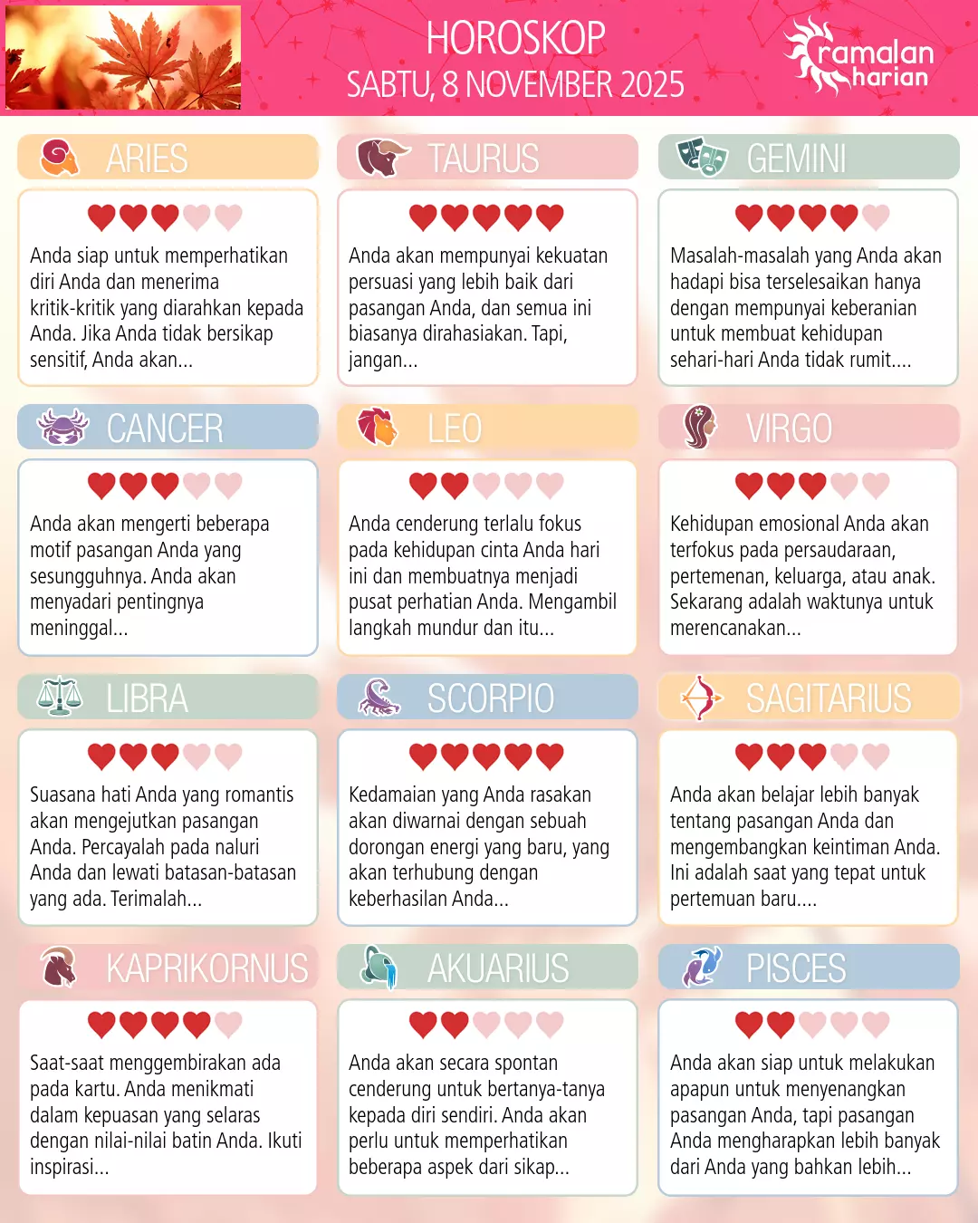 Libra: ramalan Anda untuk 10 November 2025
