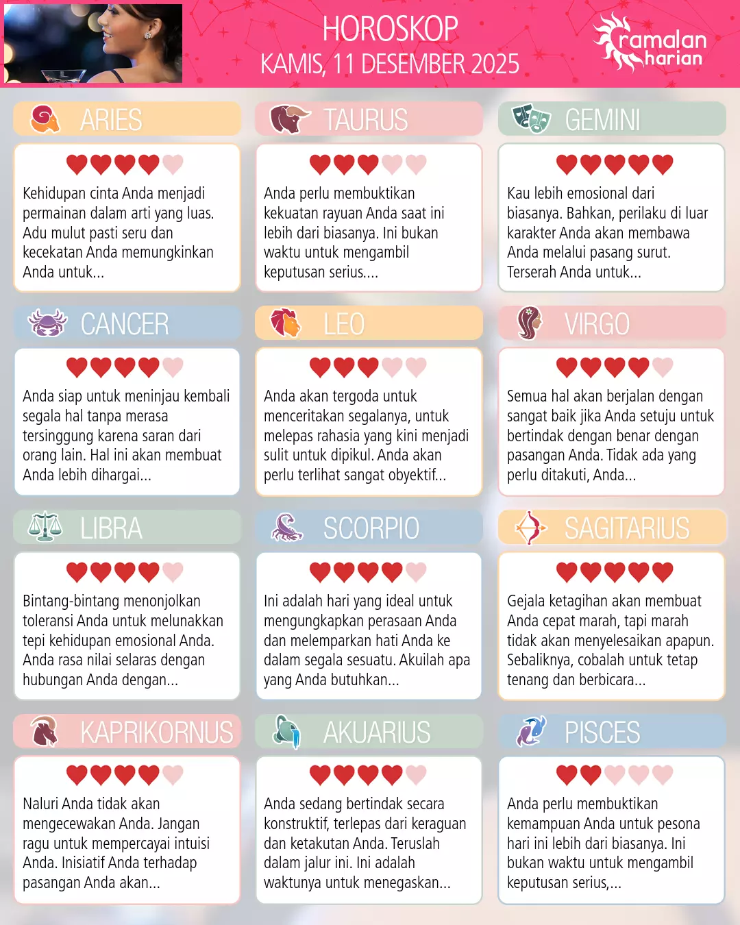Horoskop dari Sagitarius hari ini, 11 Desember 2025
