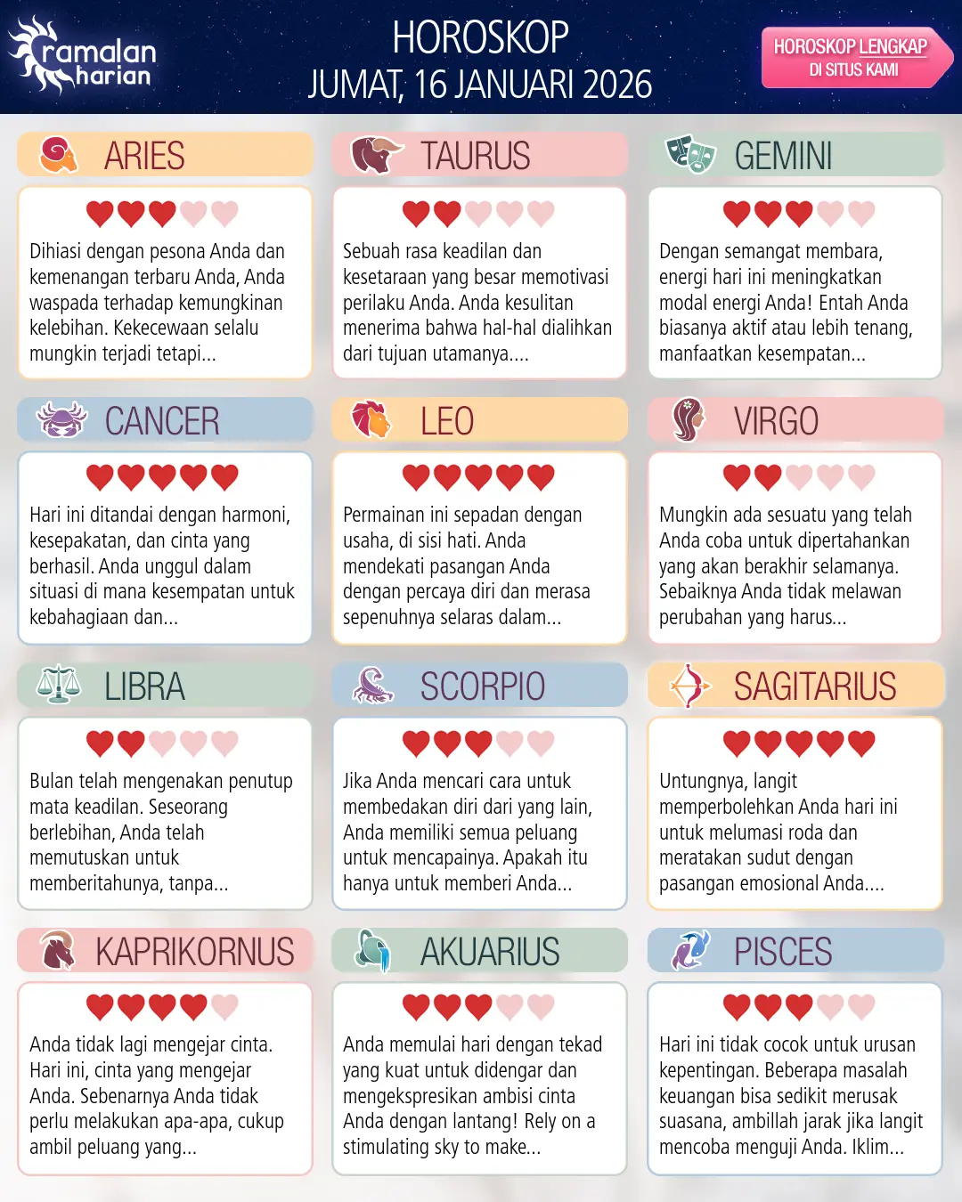 Leo: ramalan Anda untuk 18 Januari 2026