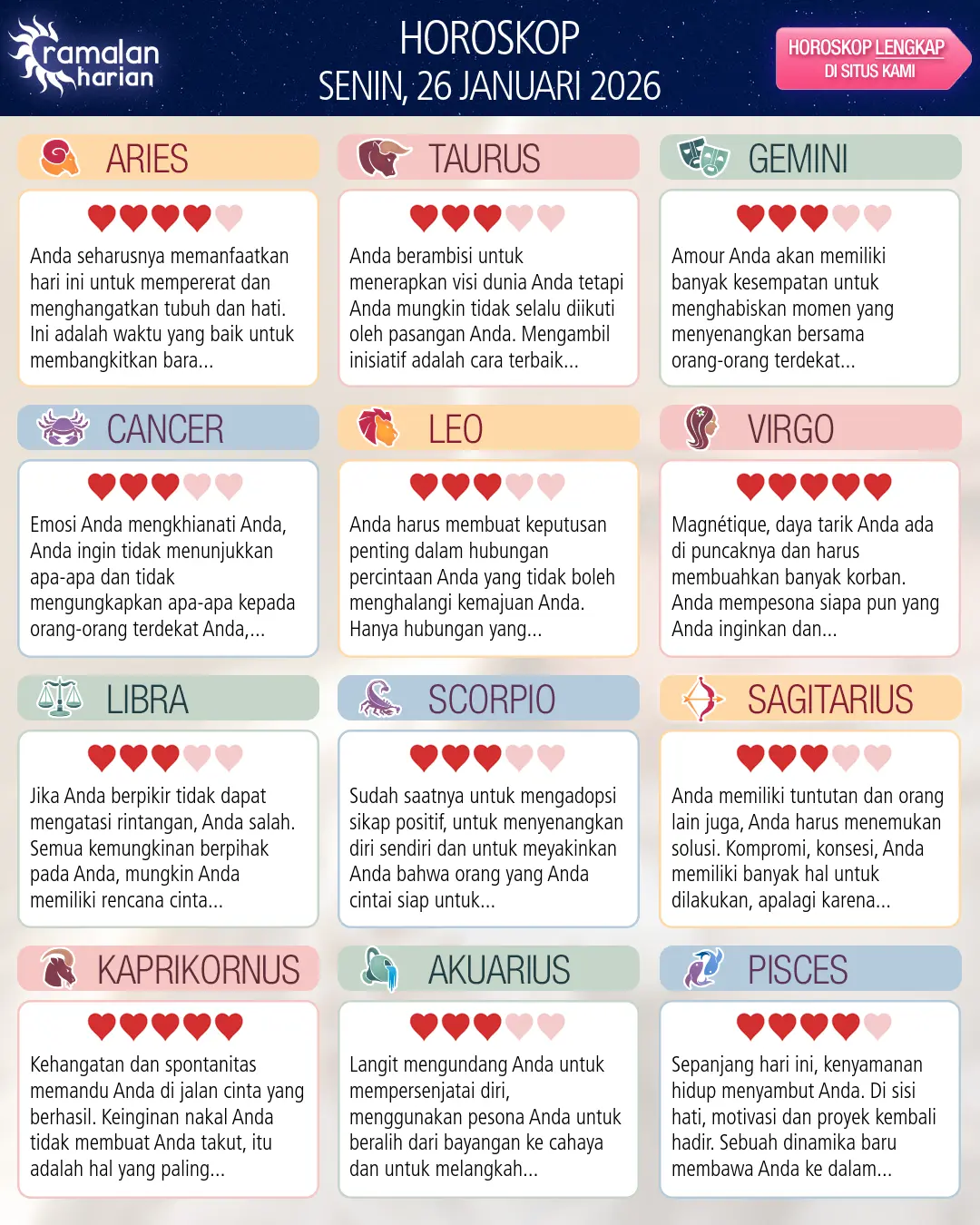 Kaprikornus: ramalan Anda untuk 28 Januari 2026