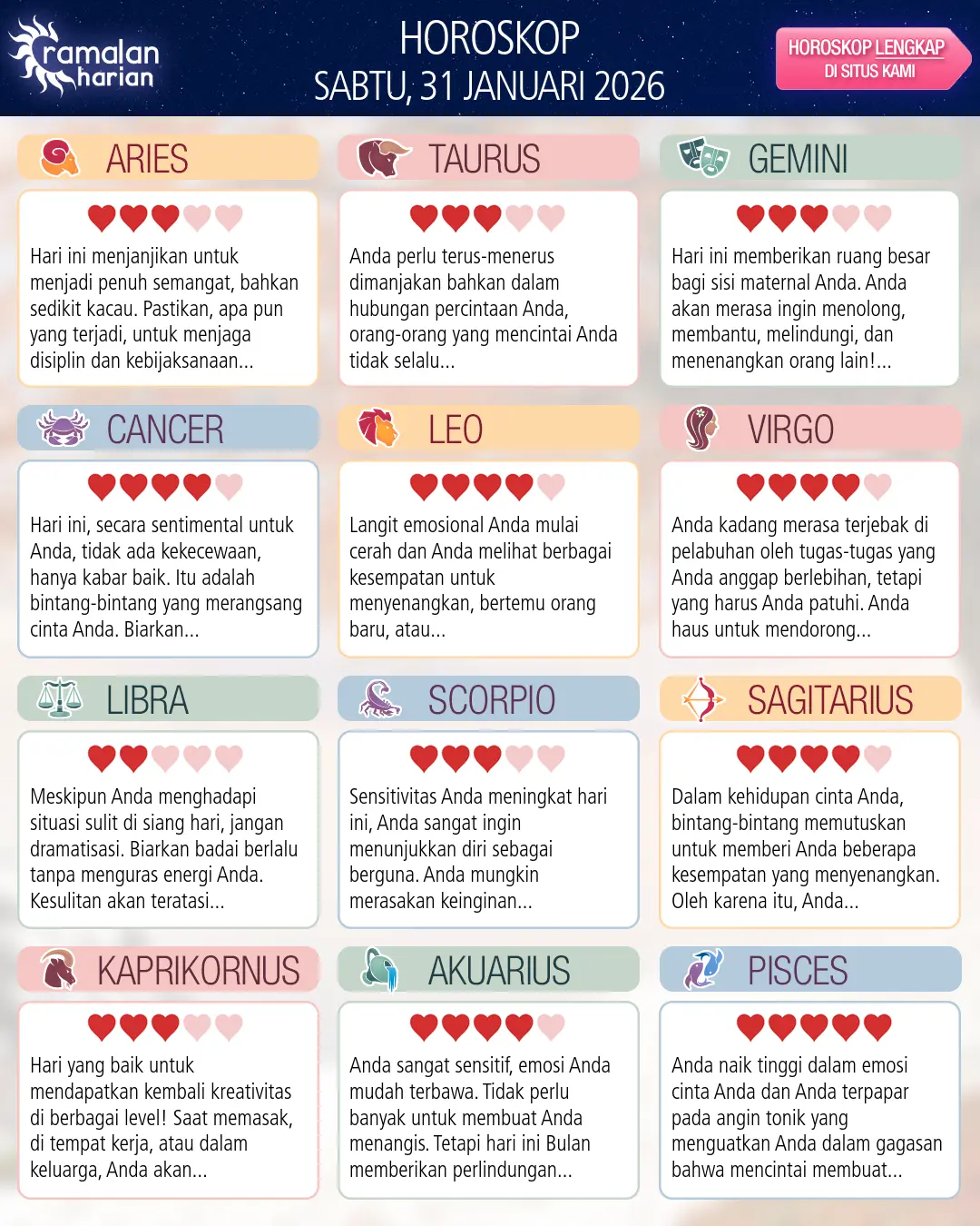 Akuarius: ramalan Anda untuk besok, 1 Februari 2026